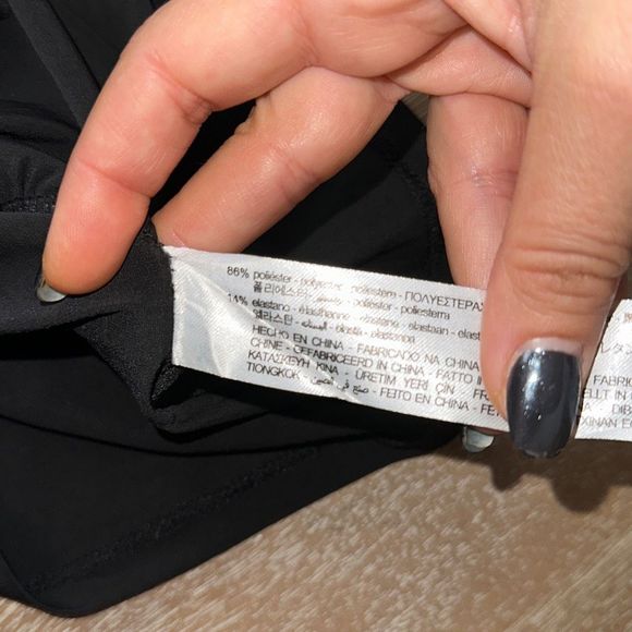 Zara Rushed Top Black Size M - Picture 5 of 7